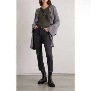 Citizens of Humanity Premium Vintage Black Jolene Distressed Denim Straight Leg